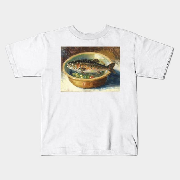 Fish in a Bowl Kids T-Shirt by Walter WhatsHisFace